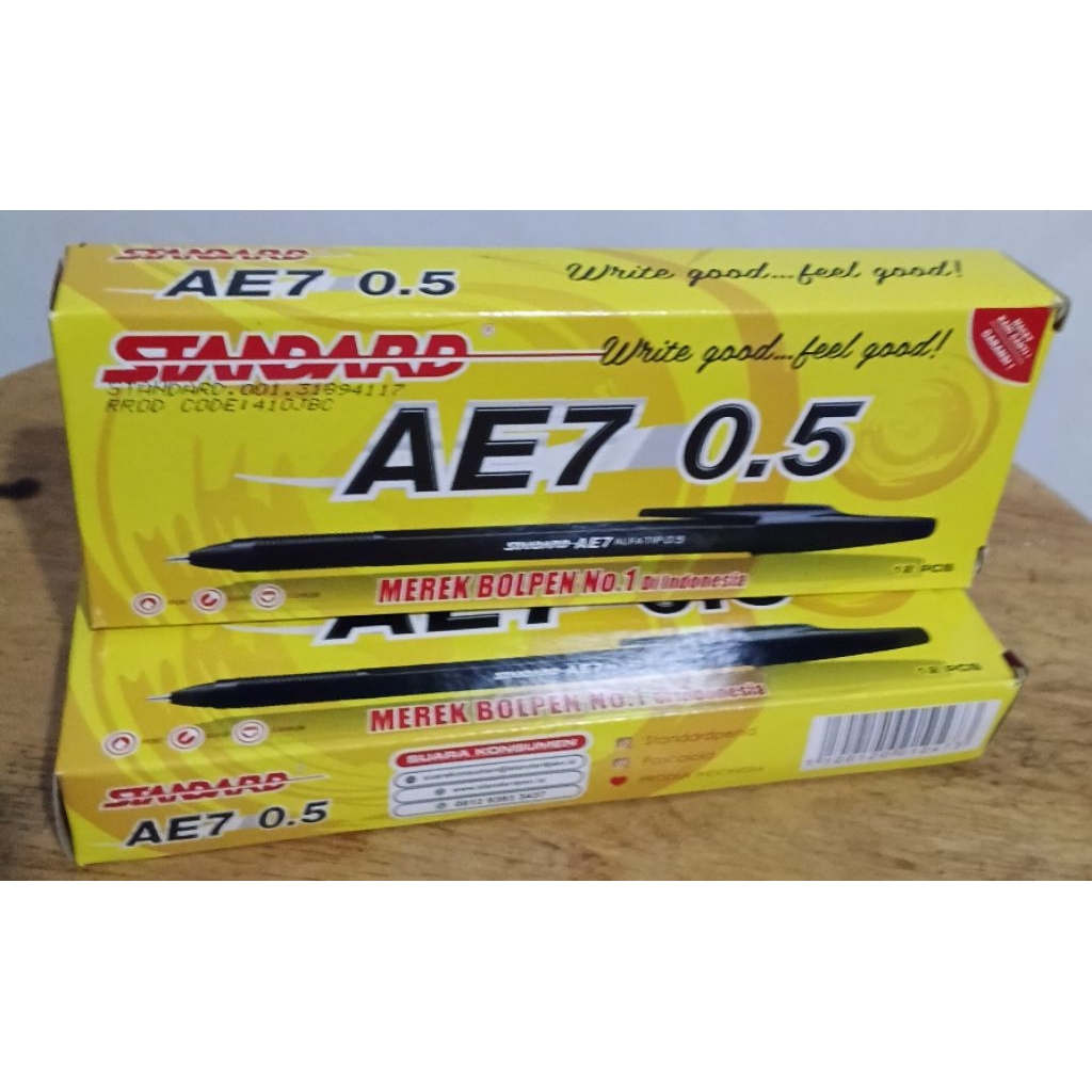 

Pulpen Standard AE7 0.5mm (isi 12) Hitam