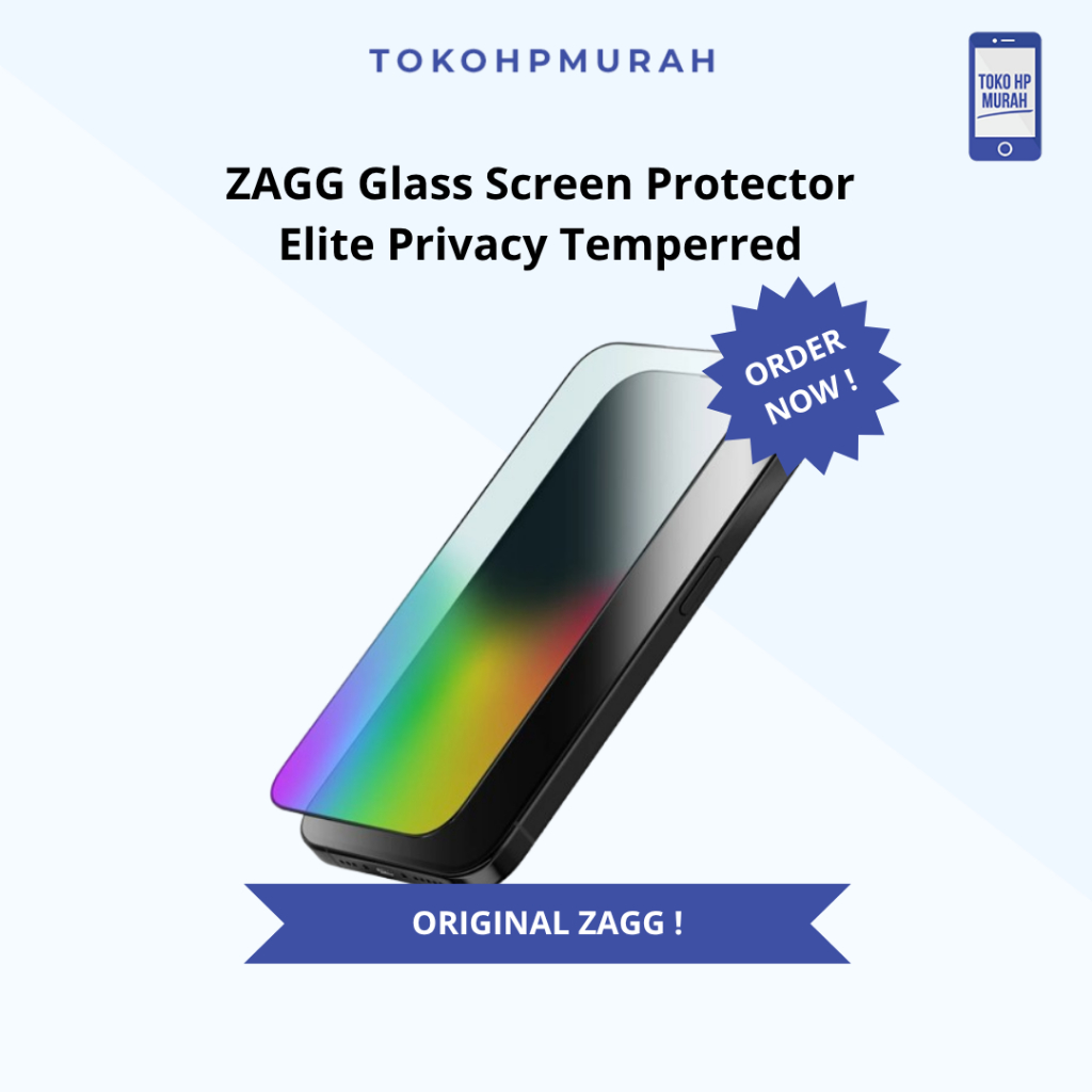 ZAGG Glass Screen Protector Elite Privacy iPhone 15 Pro Max Temperred