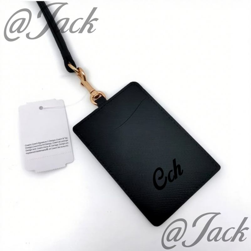

Cch Metal Logo Card Holder ID Lanyard Black Gold