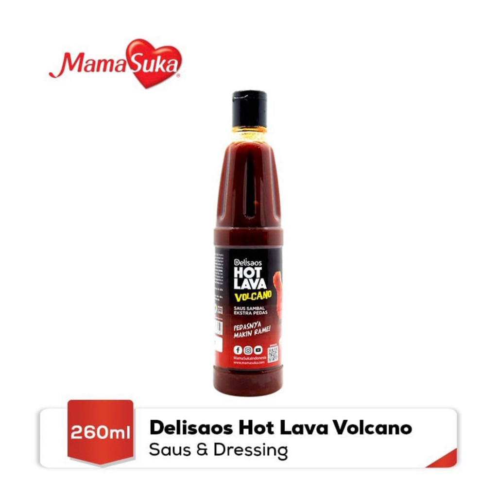 

MAMA SUKA DELISAOS SAUS SAMBAL EKSTRA PEDAS HOT LAVA VOLCANO BOTOL 260ml