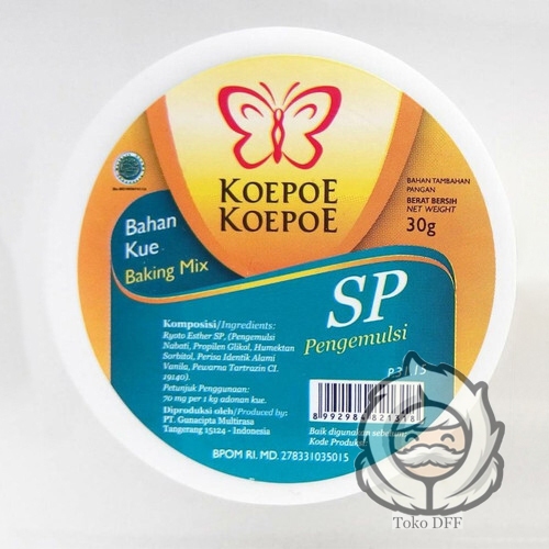 

Koepoe Koepoe SP 30g / Kupu-Kupu Pengemulsi Kue 30gr