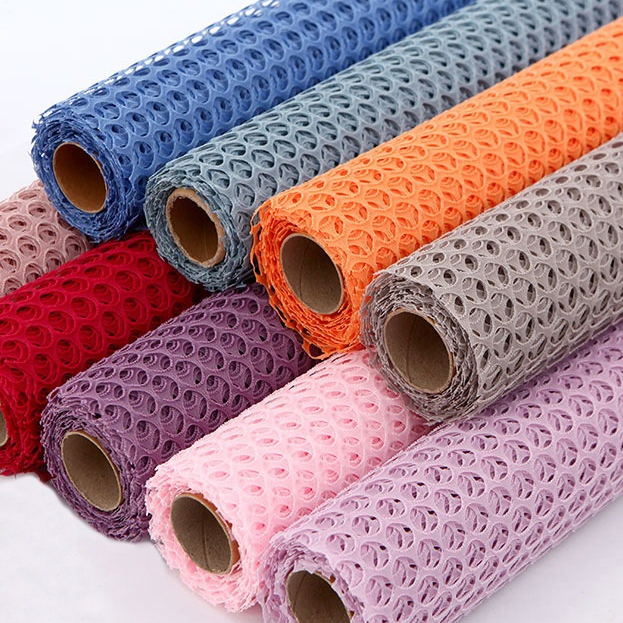 

Mesh circle flower wrapping roll/ mesh jaring motif bulat / mesh totol