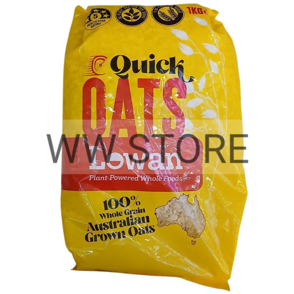 

Sereal oatmeal cepat masak Australia Australian LOWAN Whole Grain Quick Oats 1000g 1kg