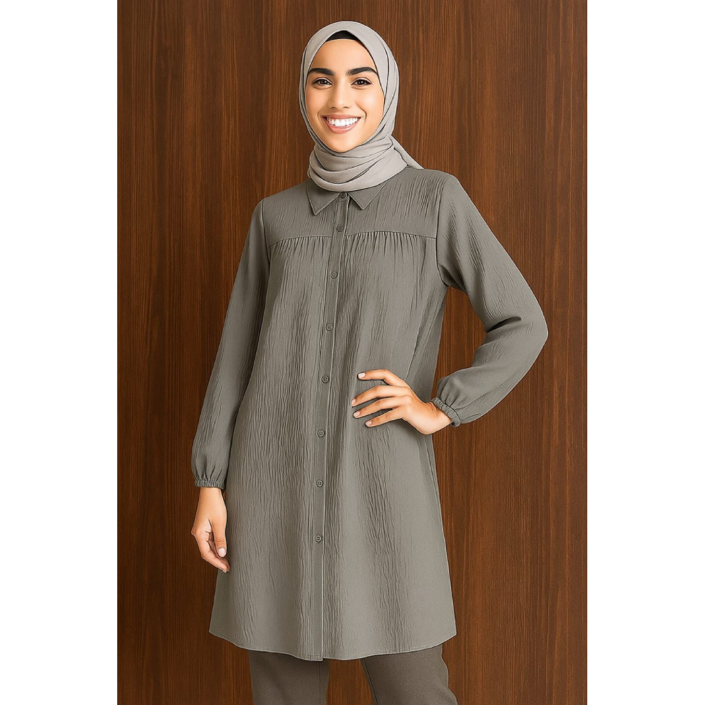 Tunik Wanita Muslimah Motif Best Seller Model Terkini Remaja Kondangan Murah Trendy OOTD Flowly Simp
