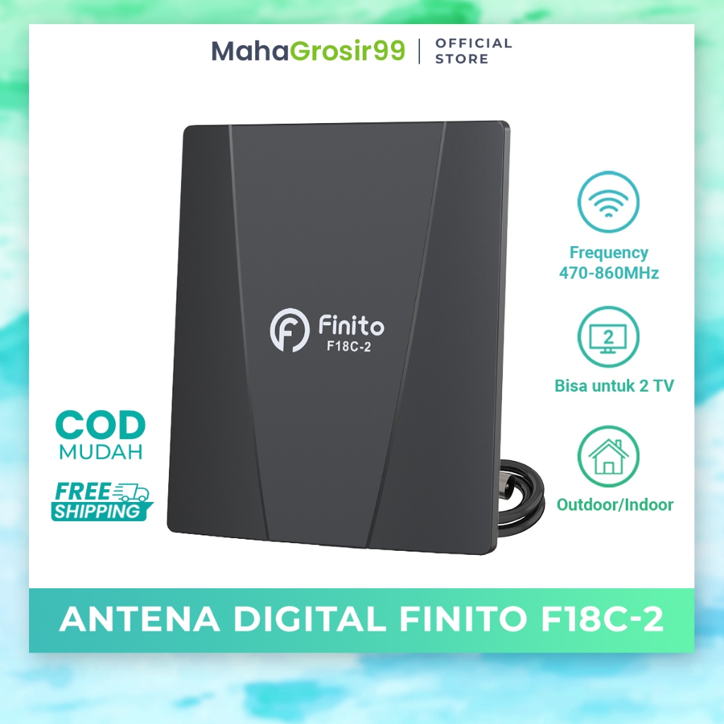 Antena TV Digital Finito Bisa Indoor/Outdoor DVBT2 Support STB