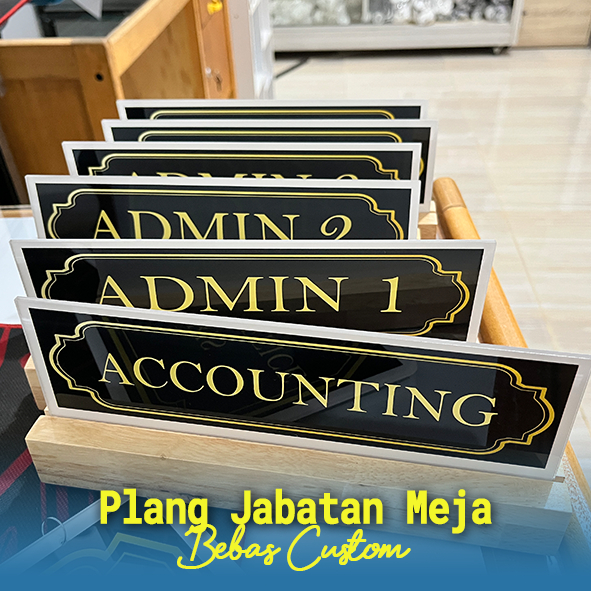 

Plang Jabatan Meja Guru Sekolah, Plang Jabatan Atasan, Plang Jabatan Kayu Ukuran 24x7cm Custom