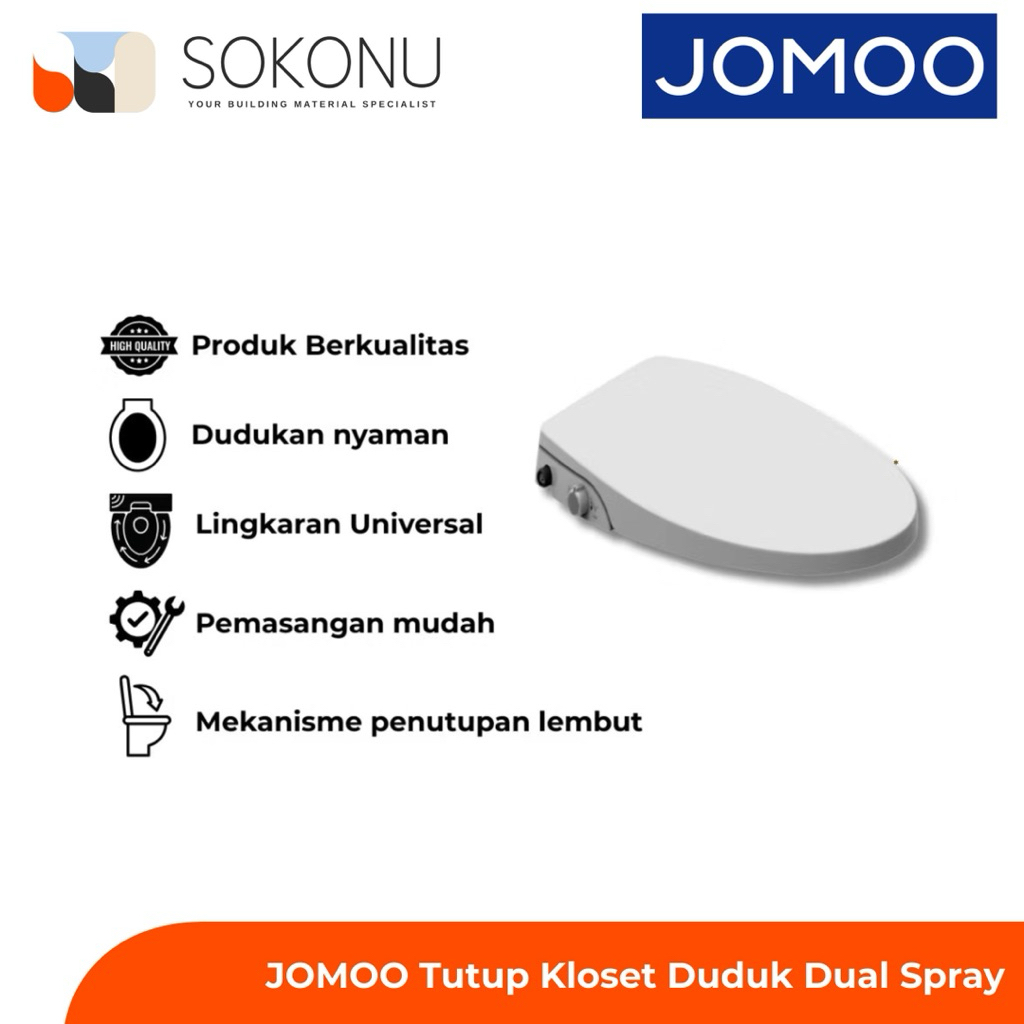 JOMOO Tutup Kloset Duduk Dual Spray / Light smart bidet toilet self cleaning seat dual spray