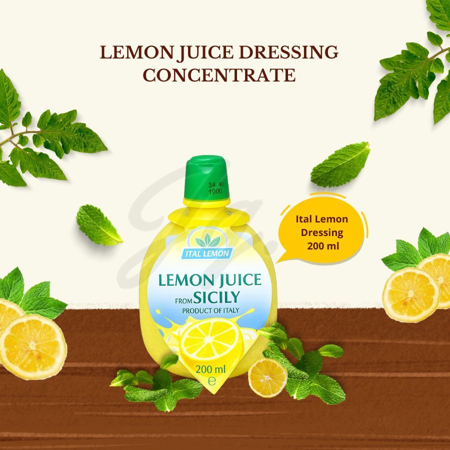 

Ital Lemon Juice Dressing Concentrate From Sicily 200 ML | Ital Lemon Concentrate 200ML