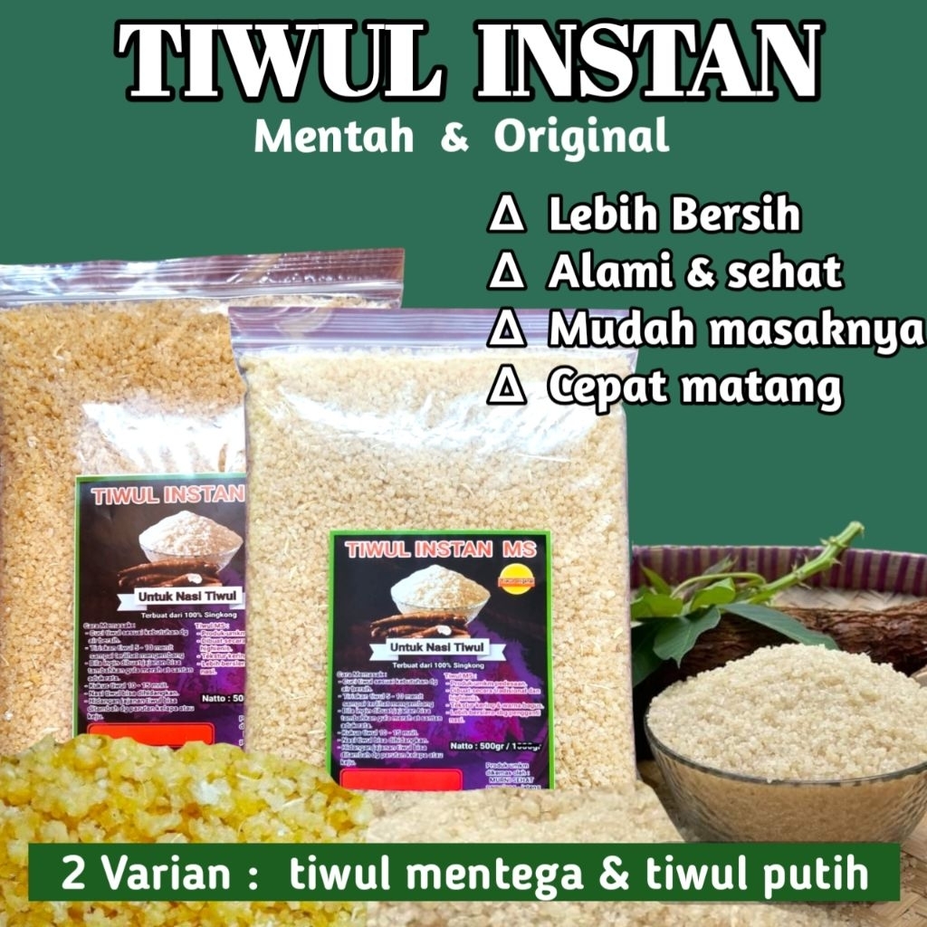 

TIWUL INSTAN 1Kg / OYEK / BERAS SINGKONG