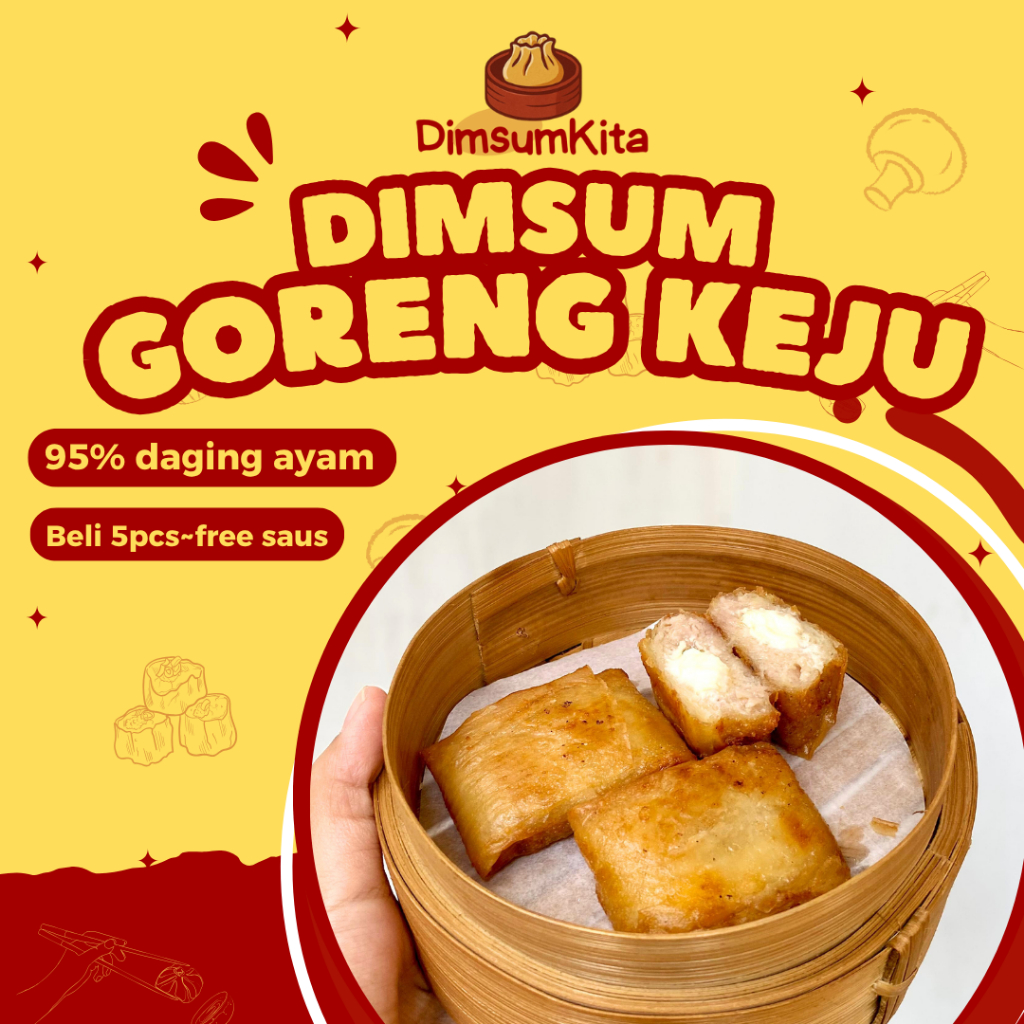 

DIMSUM PREMIUM - DIMSUM GORENG KEJU - DimsumKita 95% DAGING AYAM - Area Jawa Timur