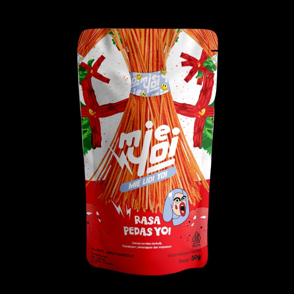 

Cekelin Cemilan Mie Lidi Rasa Pedas Yoi Paling enak isi 50g
