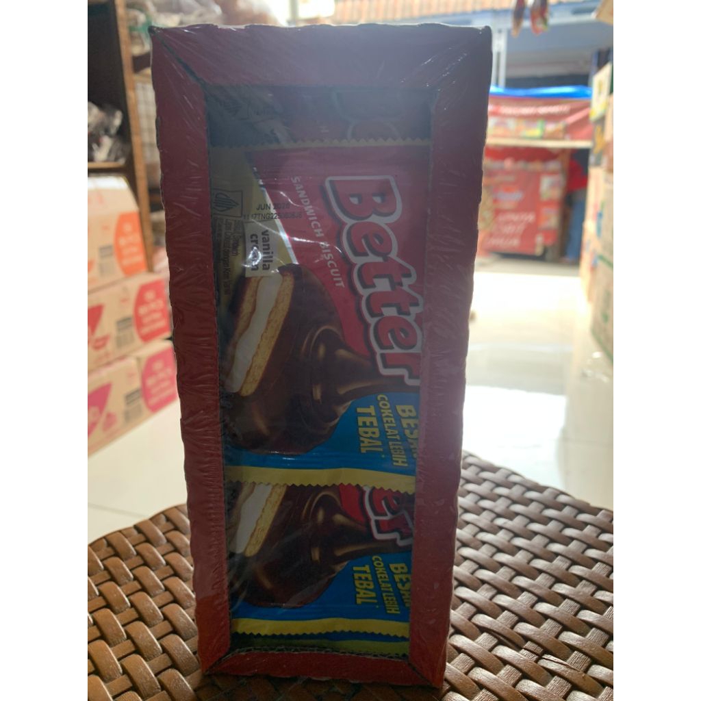 

BETTER | SANDWICH BISCUIT | BISKUIT SANDWICH LAPIS COKELAT DENGAN KRIM VANILA