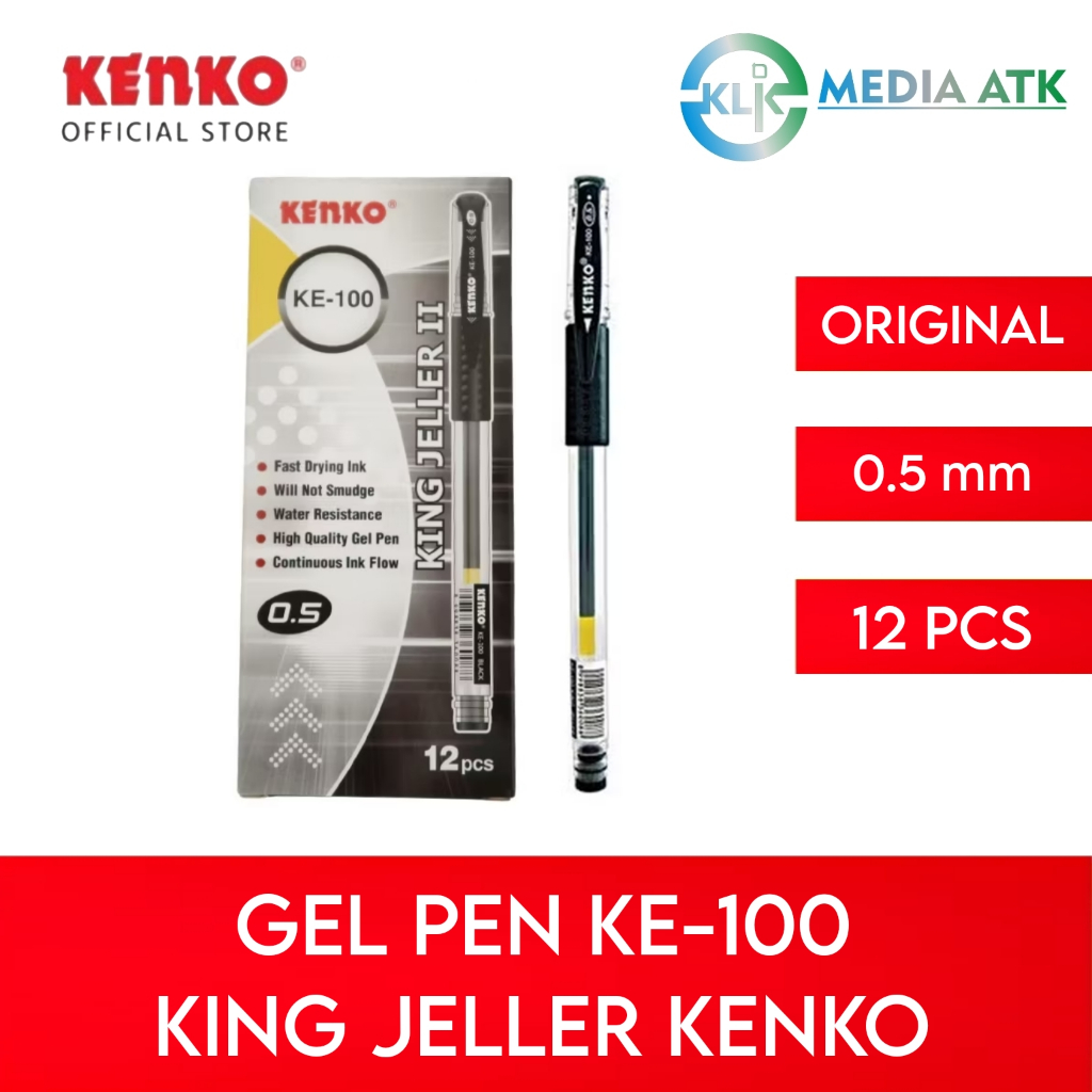 

Gel Pen Kenko Ke-100 King Jeller II - 12 Pcs