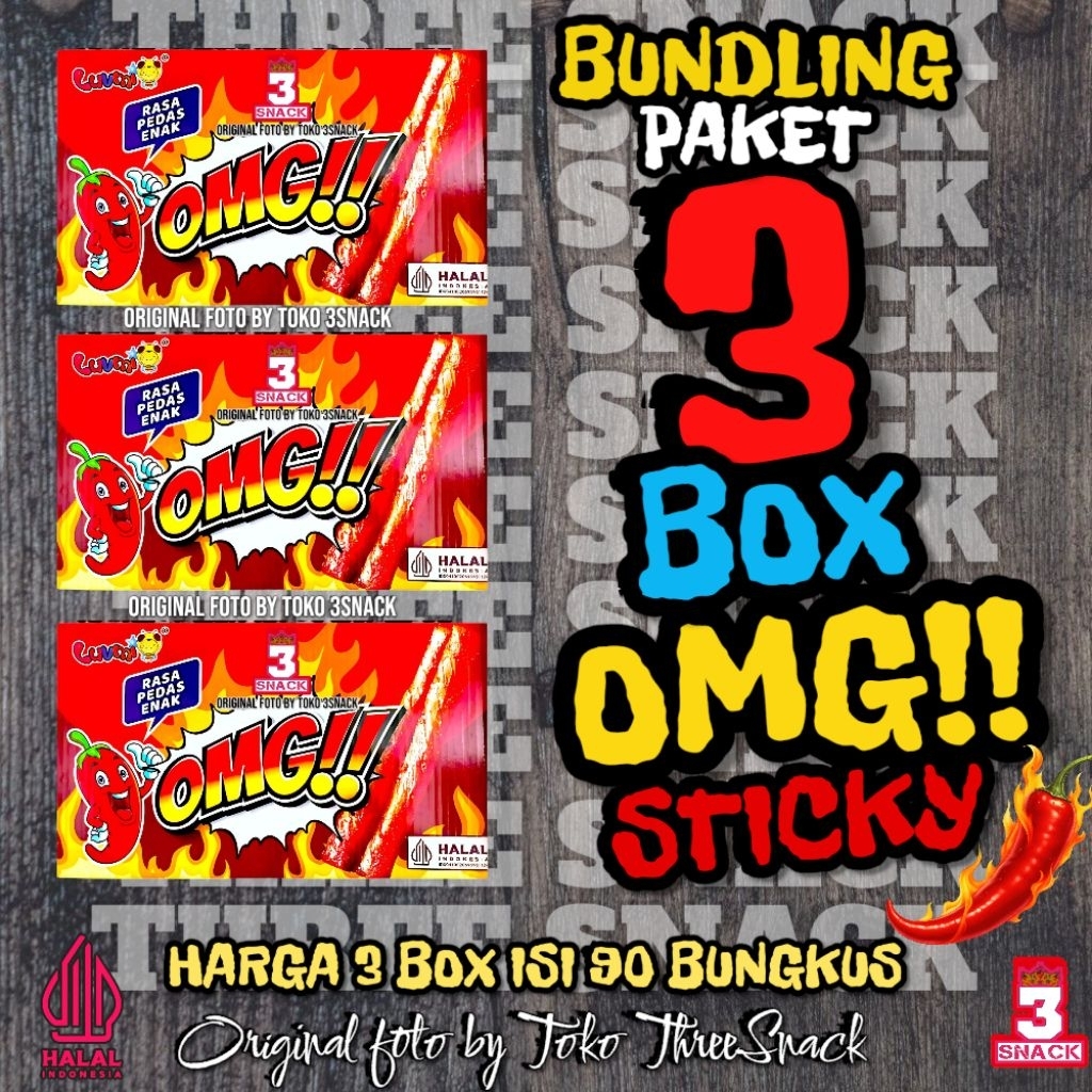 

PAKET TEBUS MURAH 3 BOX LUVMI OMG STICKY