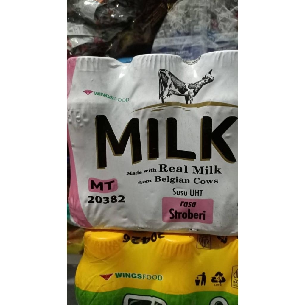

MILKU SUSU / susu milku uht 200 Mili 2 rasa stroberi dan coklat