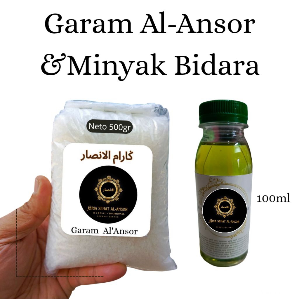 

Garam Al-Ansor Asli 100% dan Minyak Bidara 100ml Asli