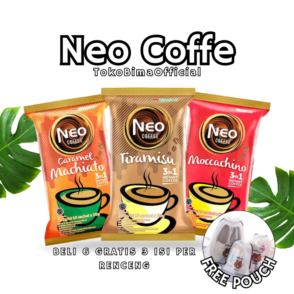 

Neo Coffe Harga Grosir Semua Rasa - Beli 6 Gratis 3 Kopi Instant Isi Per Renceng