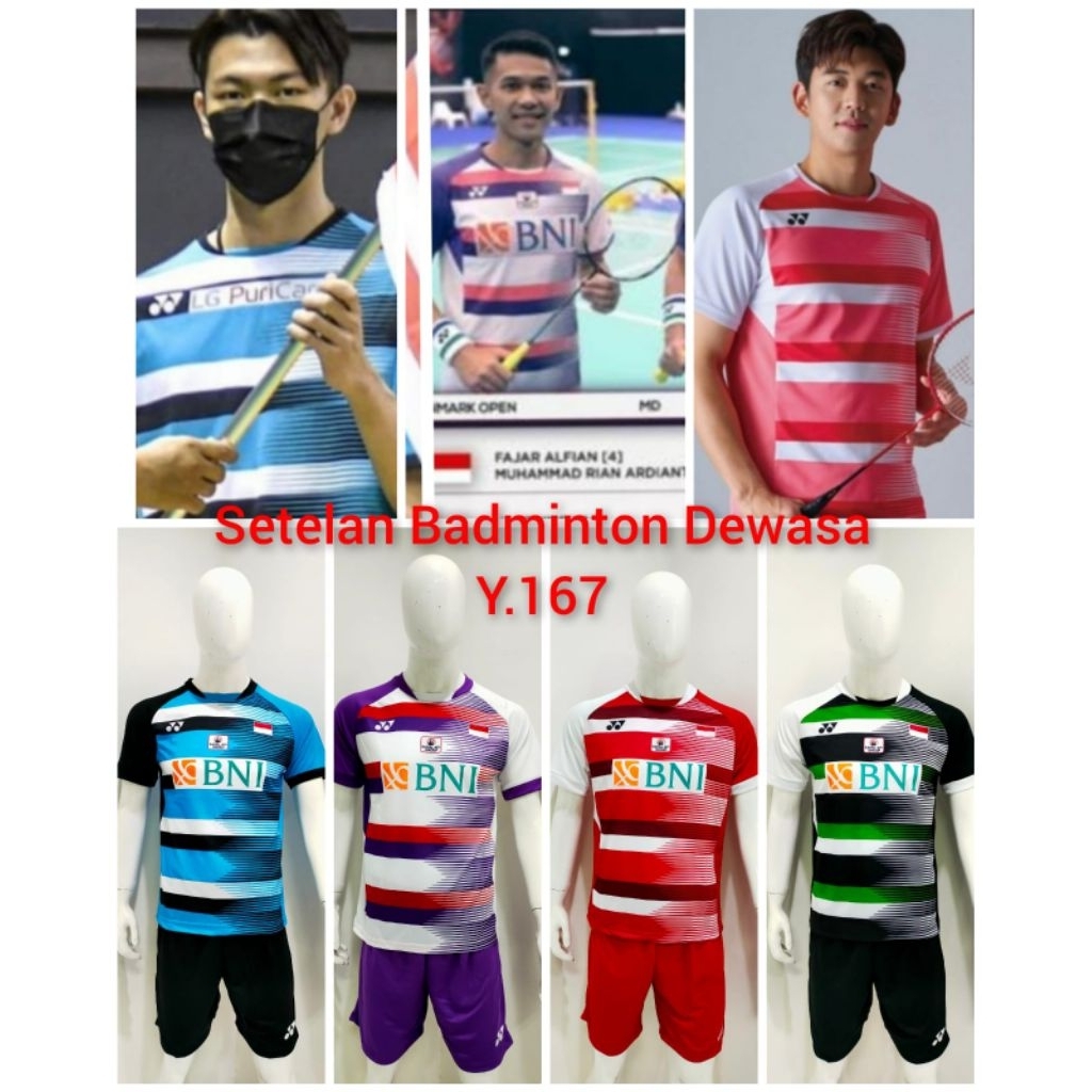 Stelan Badminton dewasa/stelan olahraga Y167 BNI