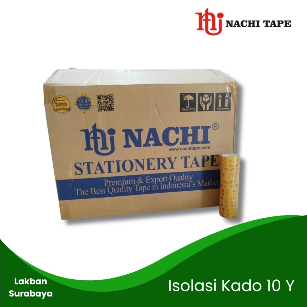 

(1slop=12pcs) Isolasi Kecil Nachi 1/2 Inch x 10yard