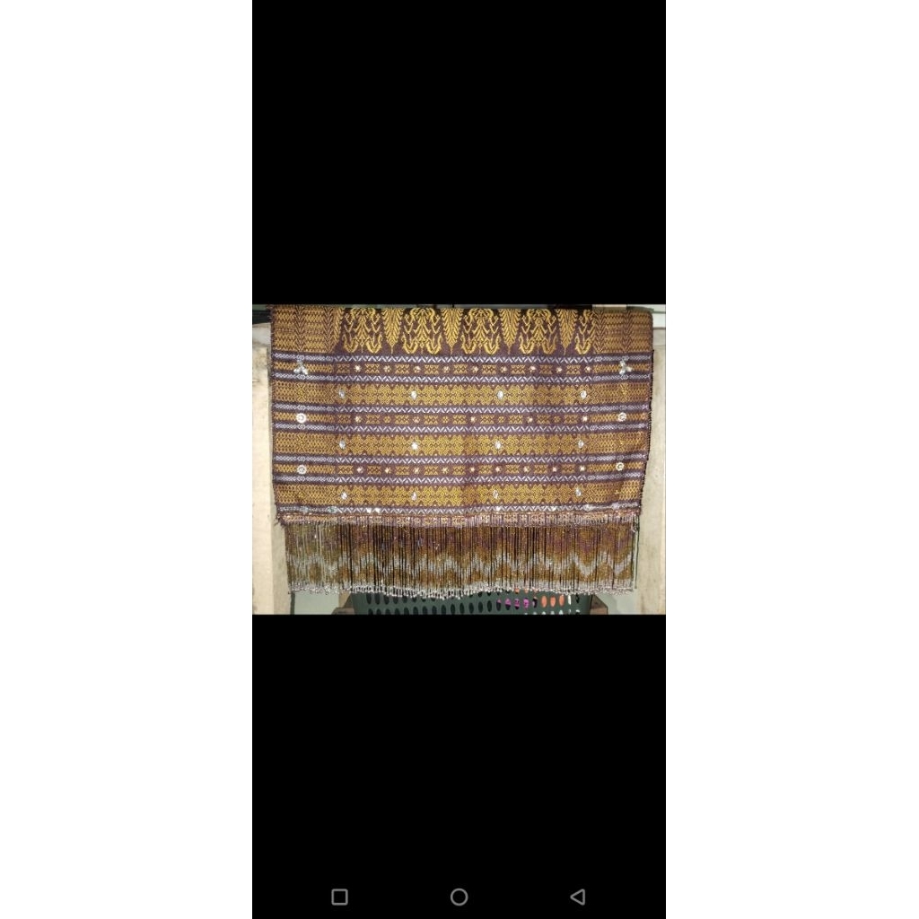Satu set Songket selendang ronce +semi prancis uk 2 mx 1,5 m