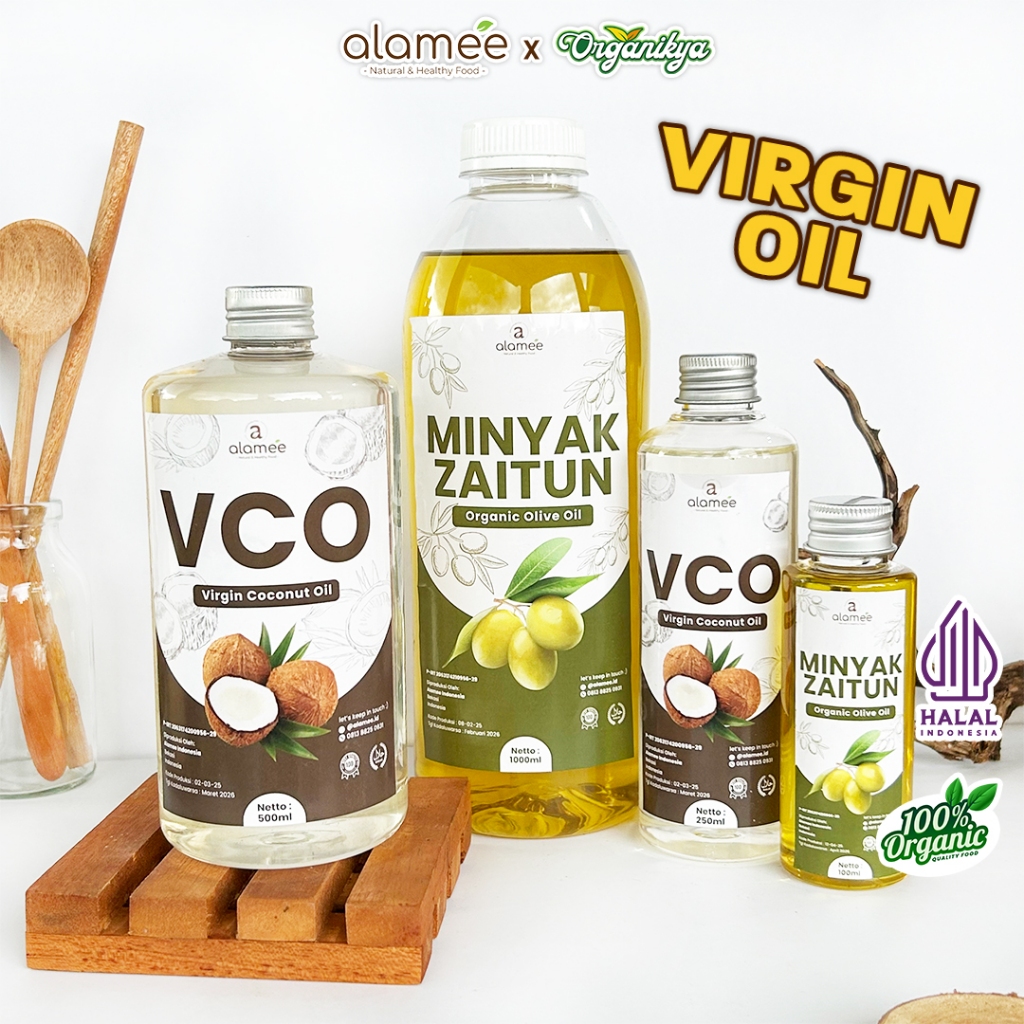 

ALAMEE Virgin Coconut Oil Minyak Zaitun Kelapa Murni Extra VCO Dapat Dimasak Organik organikya