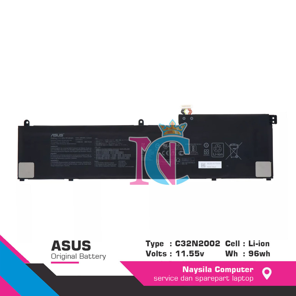 Baterai Battery Asus ZenBook Flip 15 OLED UM535 UX535 UX564PH UX564EH C32N2002