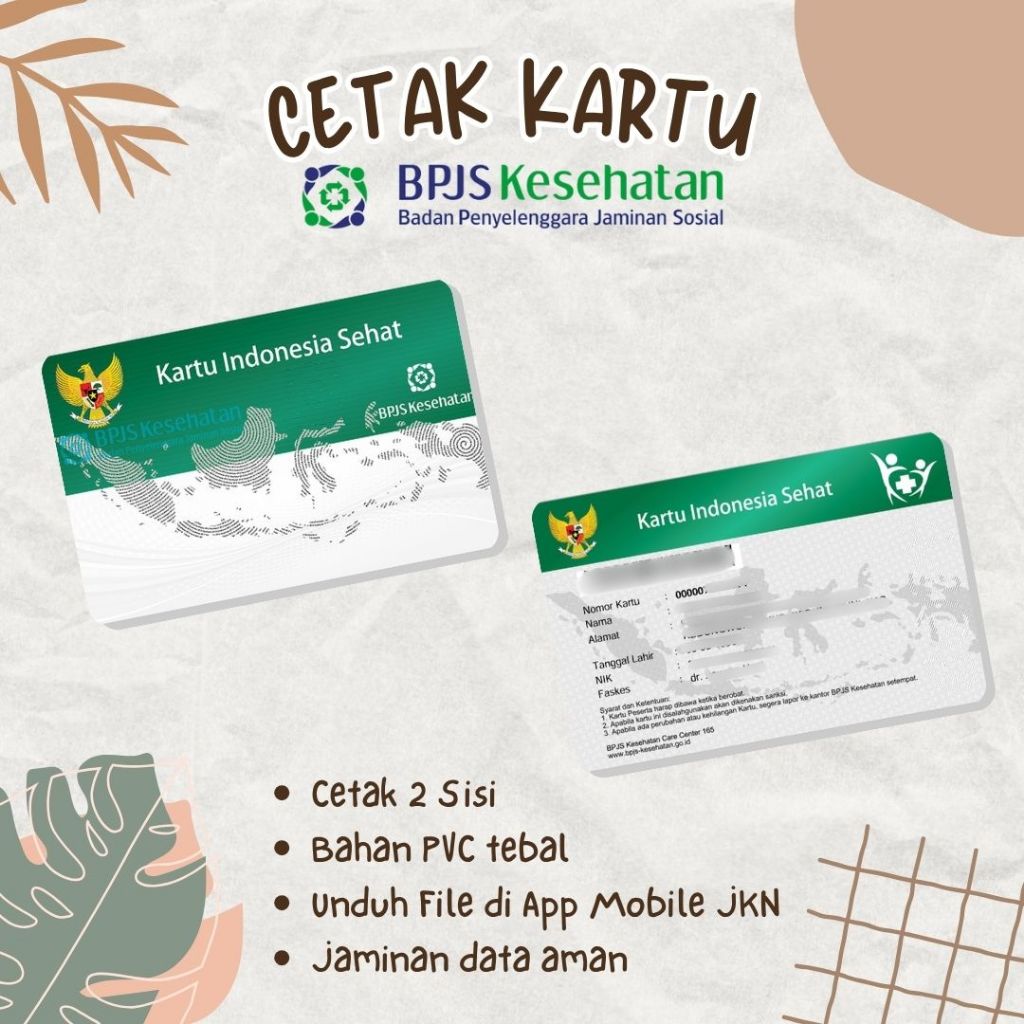 

CETAK KARTU BPJS KARTU DIGITAL FISIK BPJS KIS 2 SISI PVC BAHAN PREMIUM