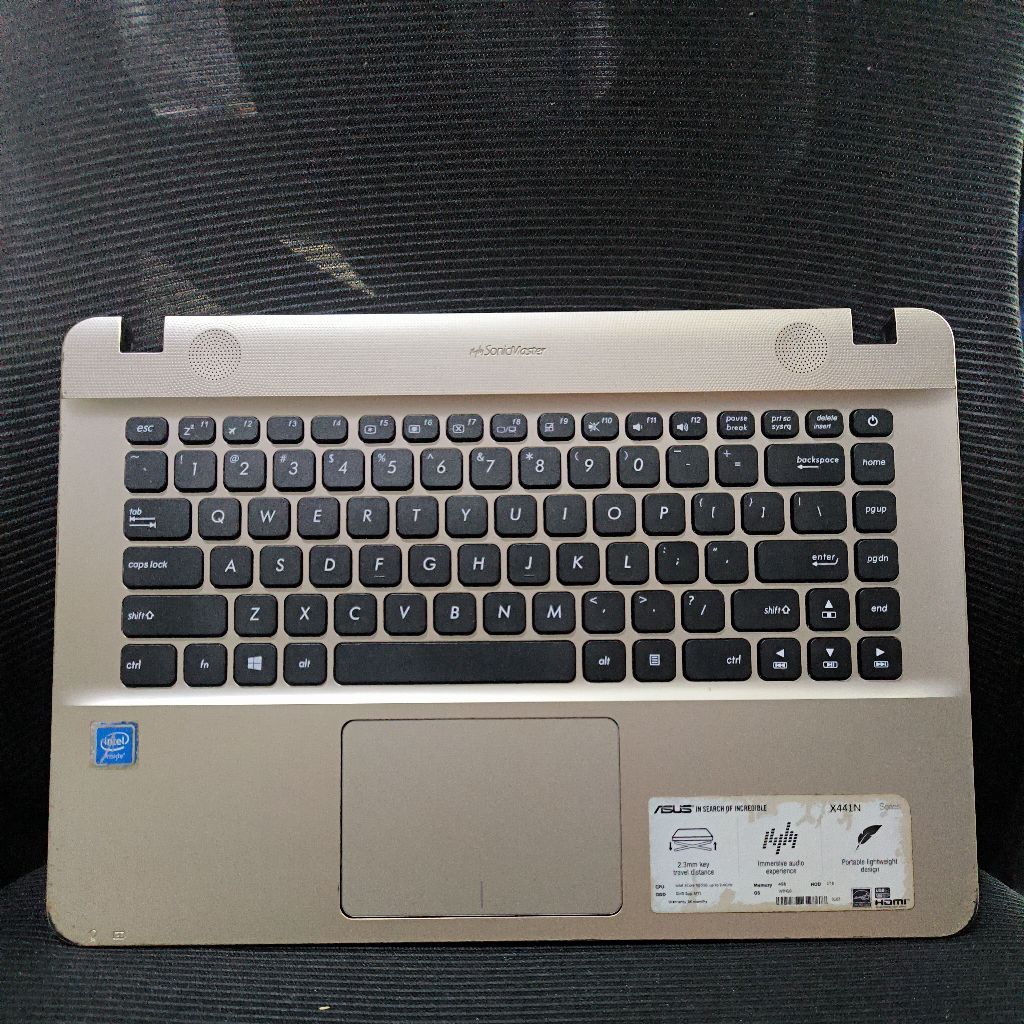 Frame Keyboard Asus X441N Gold Copotan + Touchpad