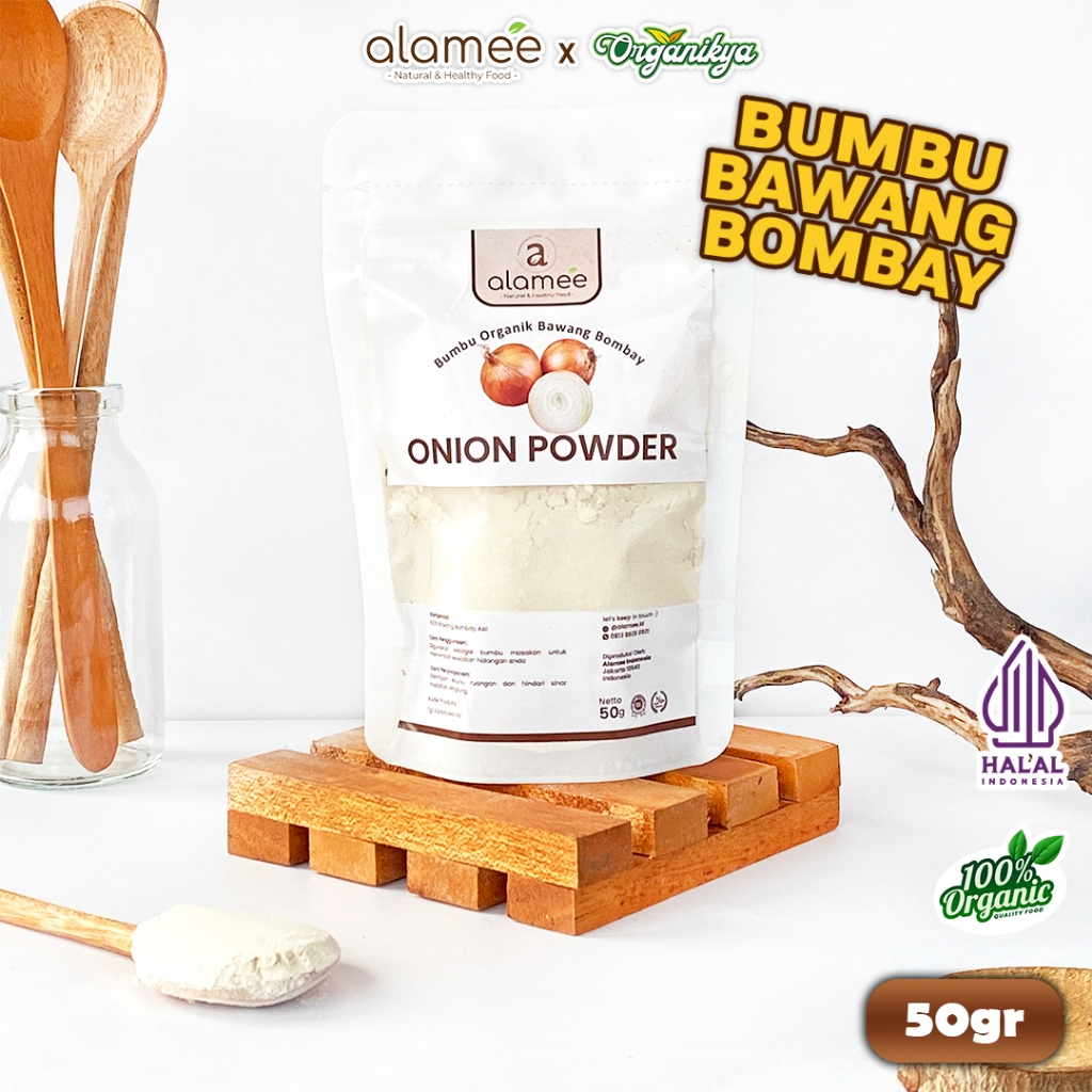 

ALAMEE Bawang Bombay Bubuk Onion Powder Ground Spice Bumbu Bombai Dapur Organik 50gr organikya