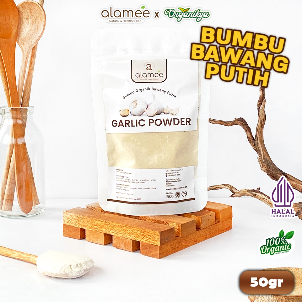 

Bawang Putih Bubuk Garlic Seasoning Powder Bumbu Masak Dapur Organik Rempah Rimpang 50g organikya