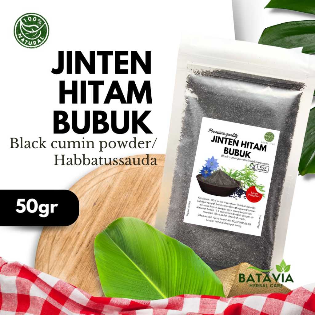 

Jinten Hitam bubuk Habbatussauda Organik Premium Herbs Time