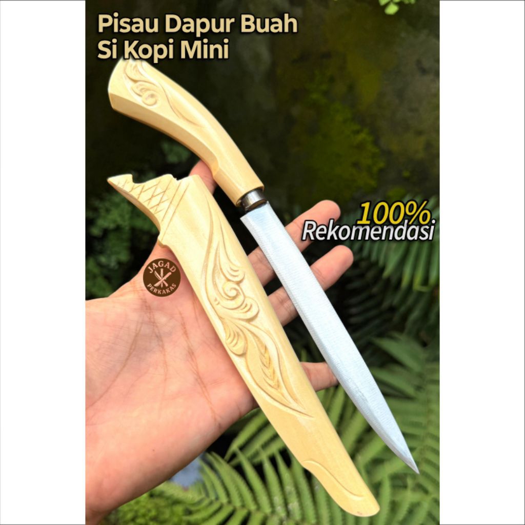 LDUK KOPI MINI KECIL TERLARISS BAJA ASLI KAYU KOPI UKIR PISAU DAPUR