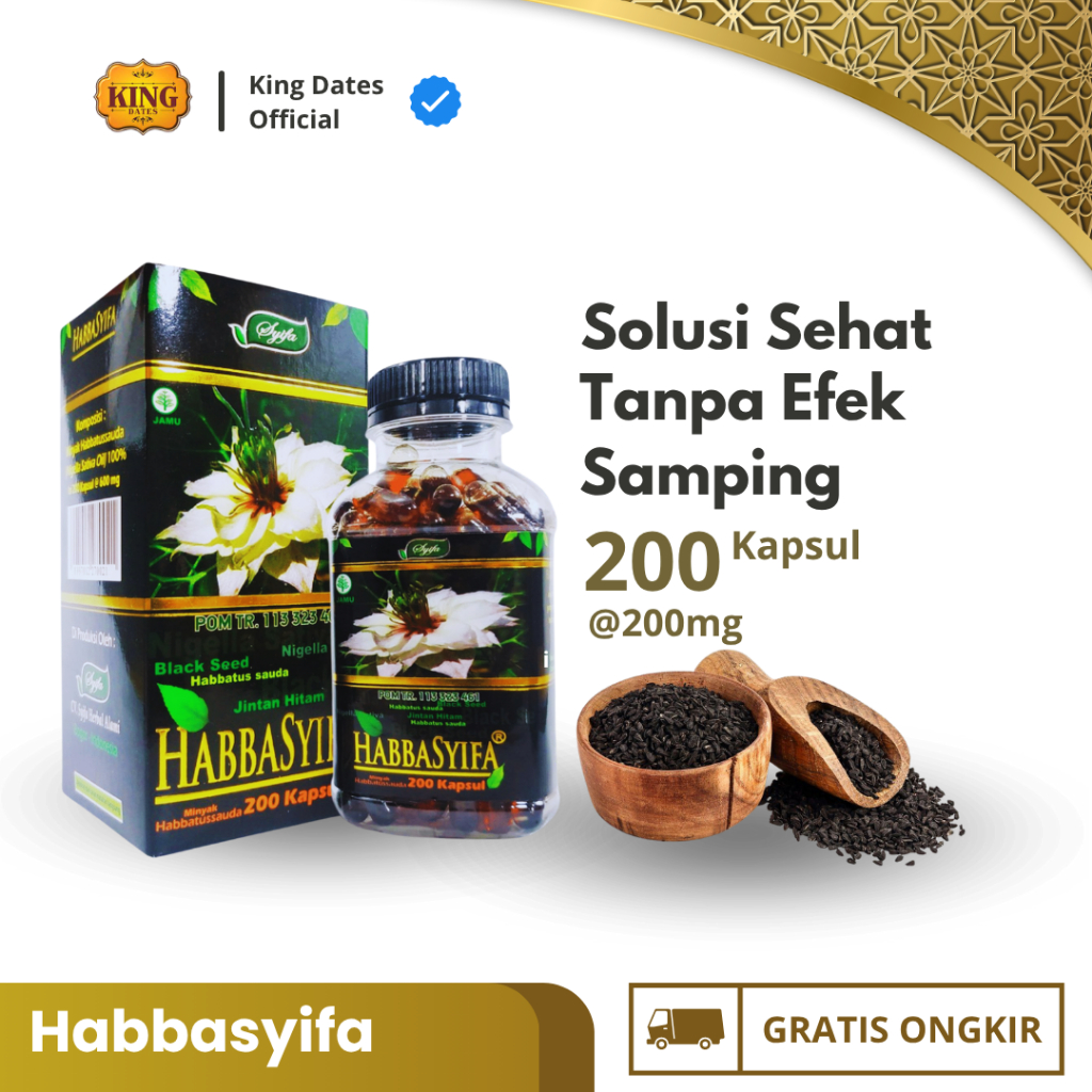 HabbaSyifa Habbatussauda 200 Kapsul Minyak Habbatusauda Habbasyifa Memelihara Daya Tahan Tubuh