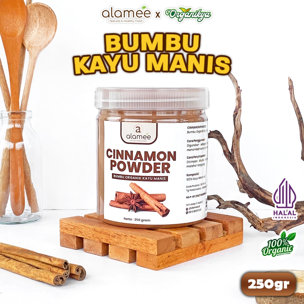 

Kayu Manis Bubuk Cinnamon Cinamon Seasoning Powder kayumanis Murni Asli Bumbu Masak 250G organikya