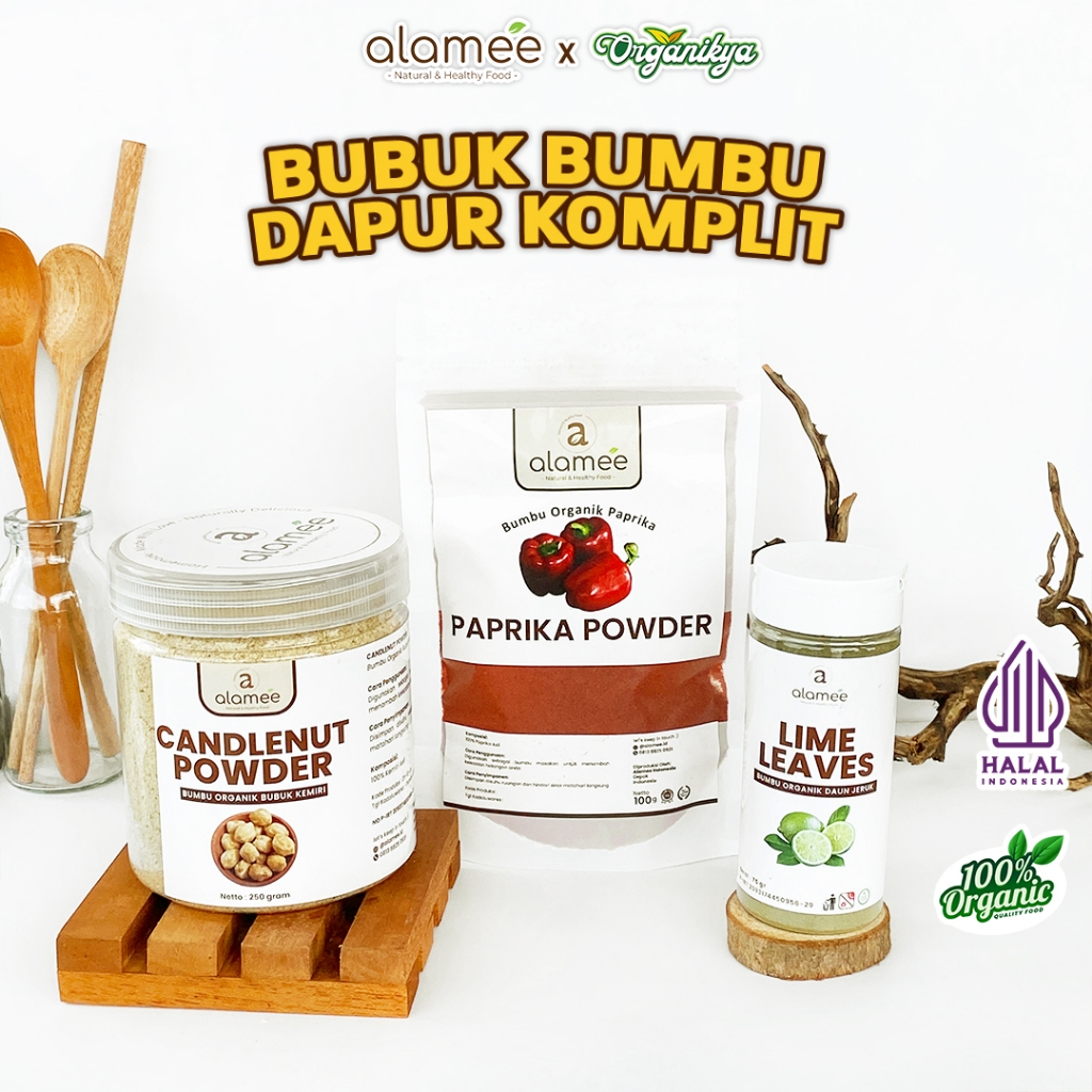 

ALAMEE Bumbu Dapur Bubuk Lengkap Bawang Bombay Lada Hitam Powder Organik Praktis organikya