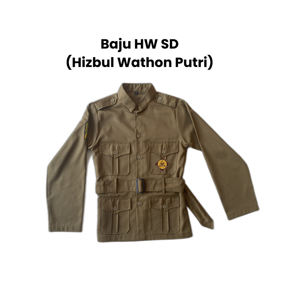 Baju Seragam Putri HW Hizbul Wathon Muhammadiyah Wanita  SD