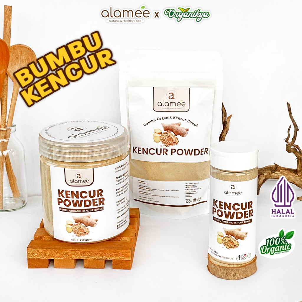 

ALAMEE Kencur Bubuk Bumbu Dapur Organik Murni Asli Tanpa Campuran Powder Spice organikya