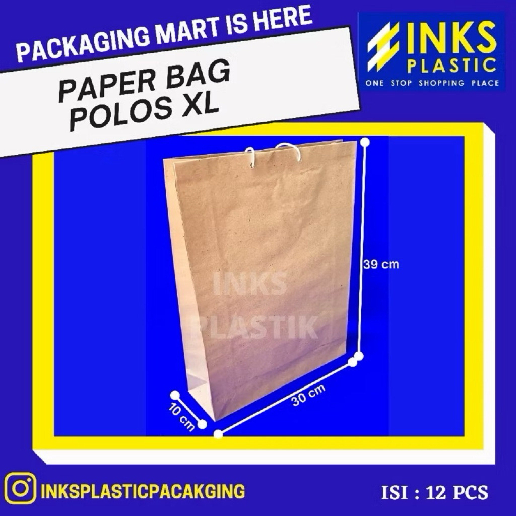

PAPER BAG COKLAT POLOS XL (12 PCS)