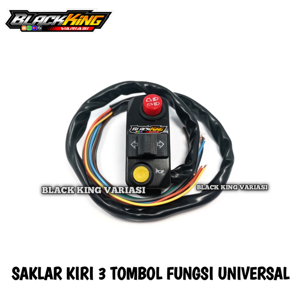 Saklar Kiri 3 Tombol Universal Saklar Kiri 3 Fungsi Saklar Holder 3 Fungsi