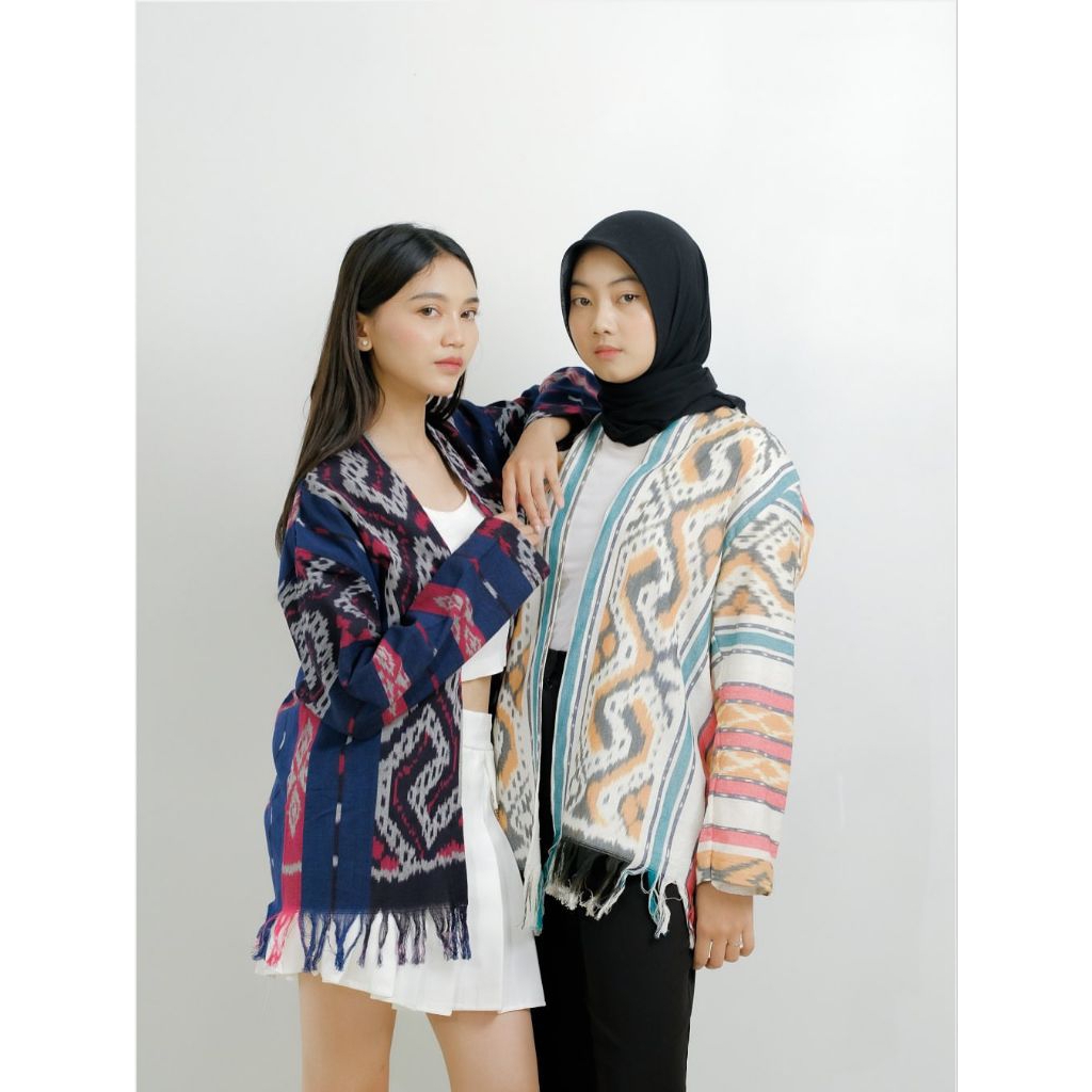 OUTER TENUN WANITA LENGAN PANJANG TERBARU + BLAZER TENUN WANITA TERBARU