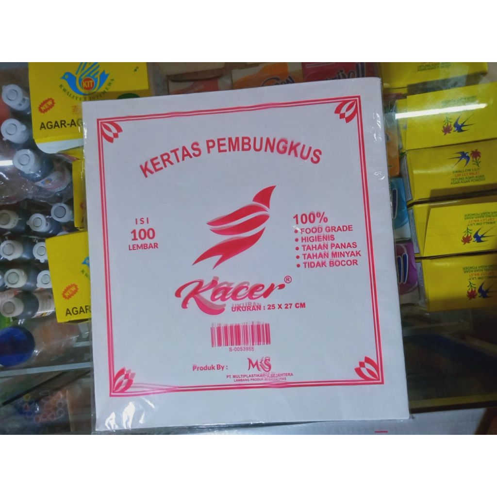 Kertas Nasi KFC Putih Kacer - 1 Pak isi 100 Lembar