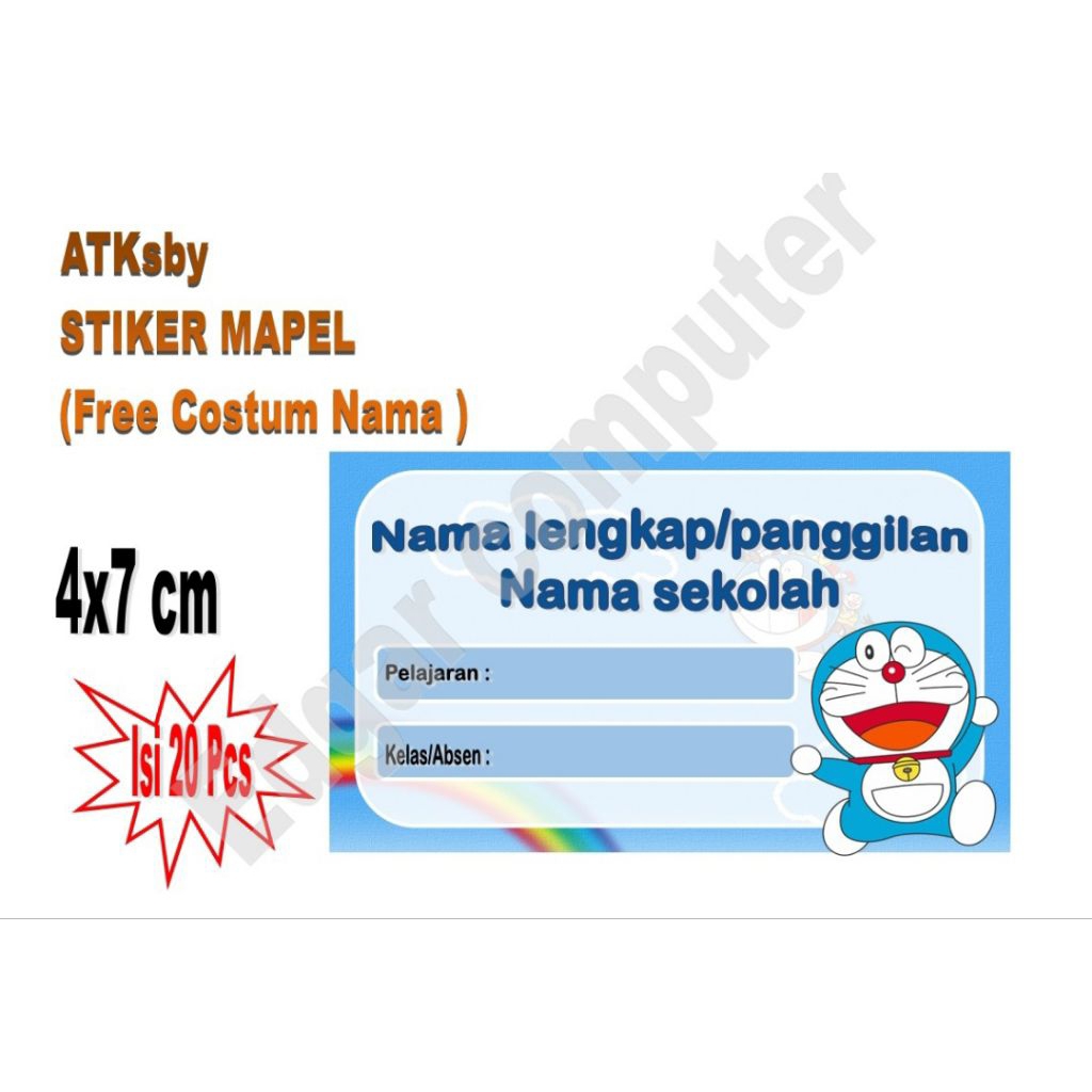 

STIKER MAPEL Free costum