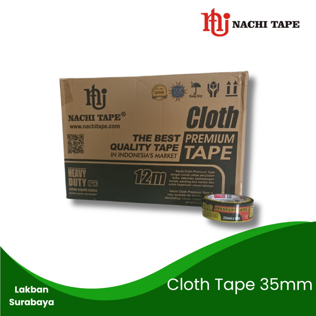 

Lakban Kain Nachi 1,5 Inch / 35mm x 12mtr