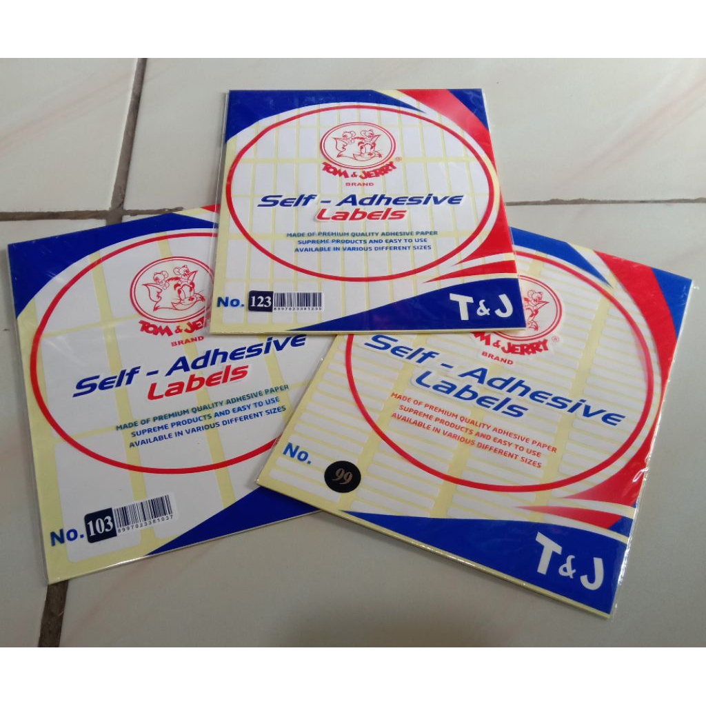 

Tom & Jerry 103 123 99 self adhesive Label isi 10 lembar