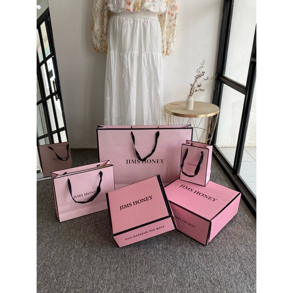 

paperbag dan box jims honey