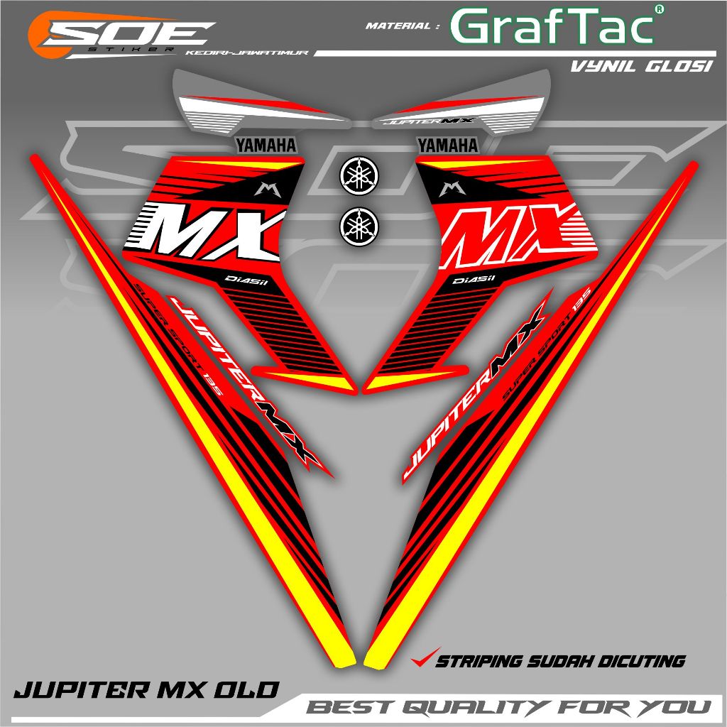 STRIPING JUPITER MX OLD 135 motif mx king/striping lc135/stiker body exciter