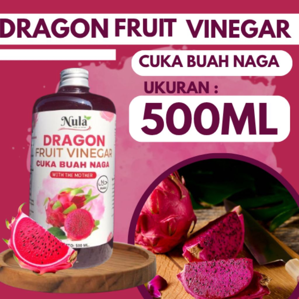 

cuka buah naga 500ml ~ dragon fruit vinegar ~ sehat dengan cara alami