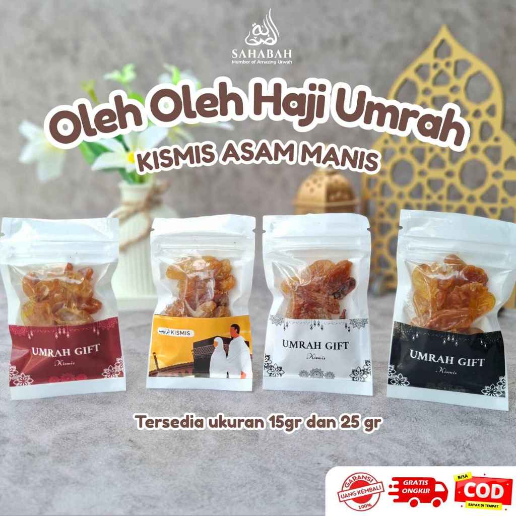 

Oleh Oleh Haji Umrah KISMIS Asam Manis Premium Eksklusif Kemasan Plastik Klip Murah