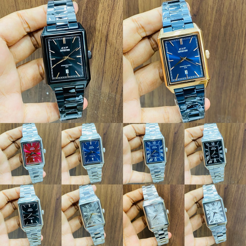 JAM TANGAN PRIA EXPEDITION E 6866 E6866 EXP-6866 STAINLESS STEEL ORIGINAL