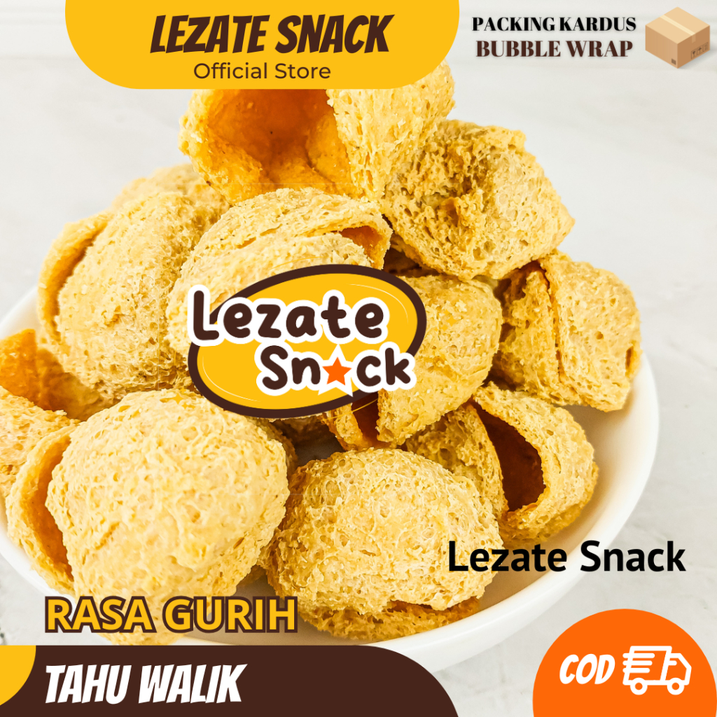 

Keripik Tahu 500 Gram Murah Gurih Renyah Kiloan Enak / Kripik Tahu Walik Lezate Snack SEDAP SNACK
